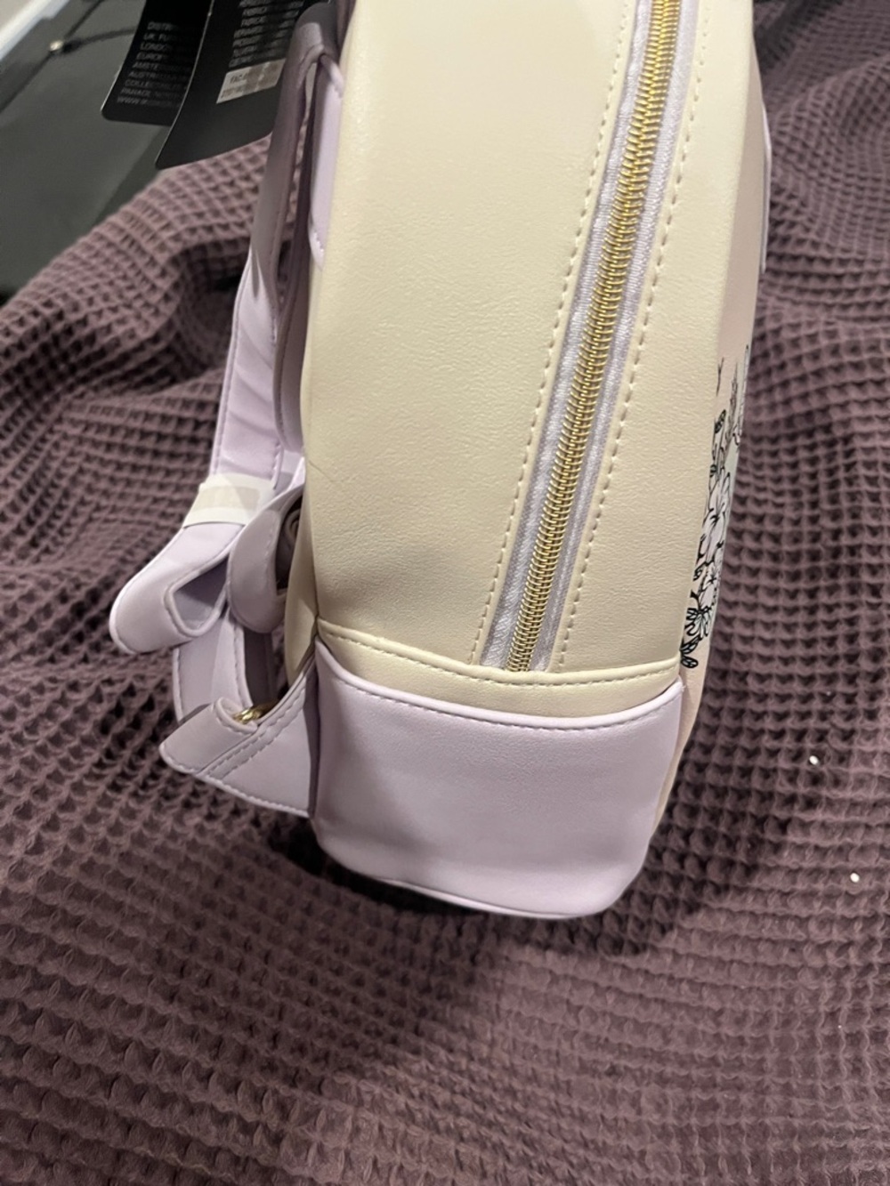 Loungefly Bambi Pastel Cream & Peach Mini Backpack - Picture 5 of 9